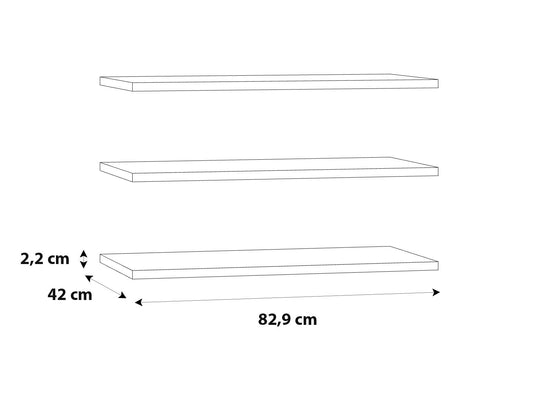 Set 3 Polite Dulap Rimrock Gri, 82.9 cm