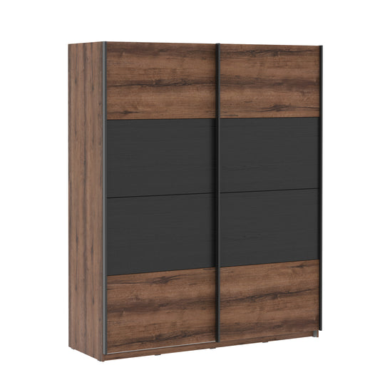 Dulap Rimrock Stejar Pamantiu Si Stejar Negru, 170 Cm