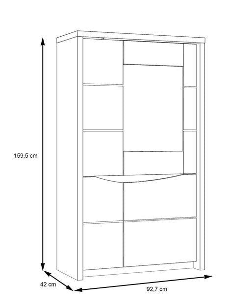 Vitrina Dreapta Sentozza 93 Cm