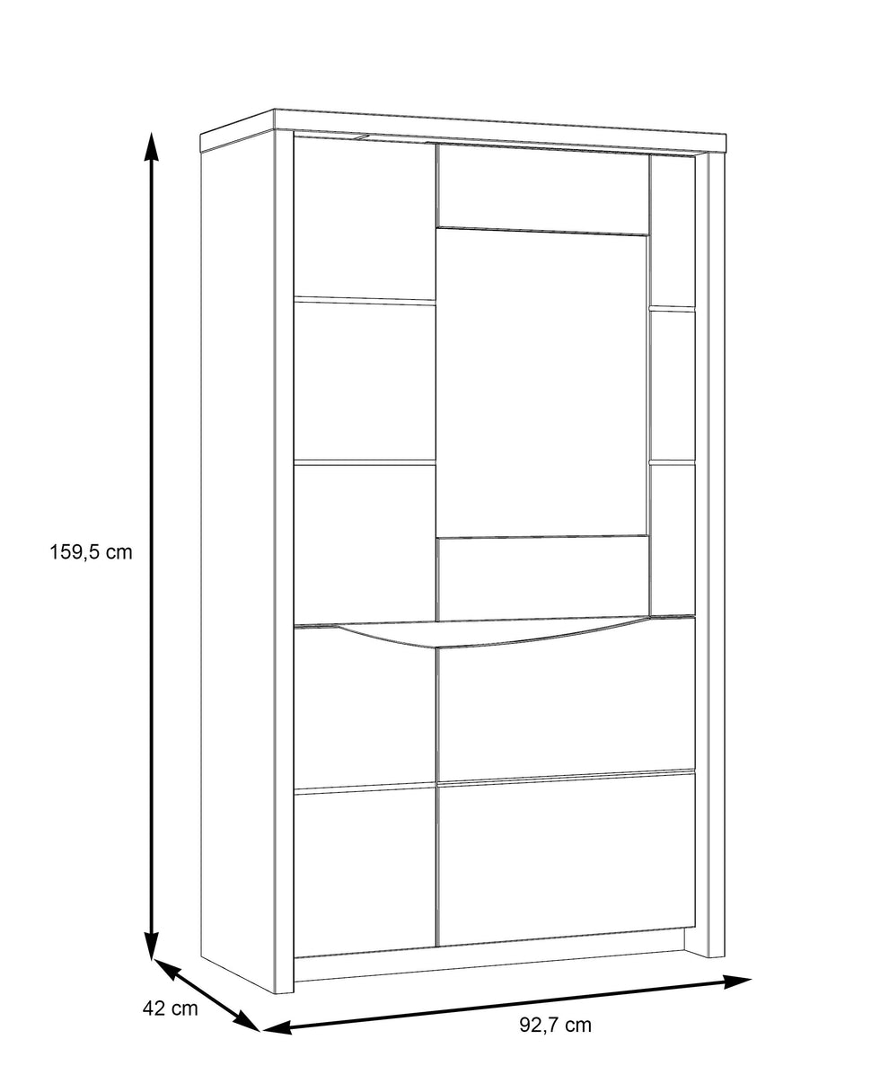 Vitrina Dreapta Sentozza 93 Cm