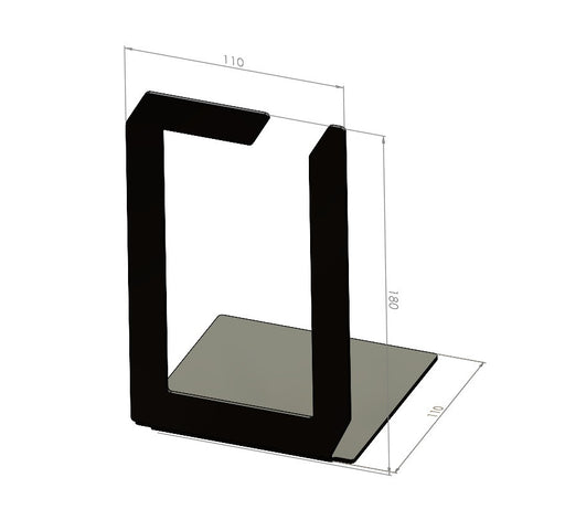 Suport De Carte Cub Otel Negru Mat, 18 X 11 Cm