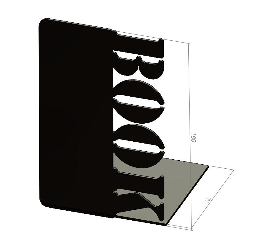 Suport De Carte Book Otel Negru Mat, 18 X 11 Cm