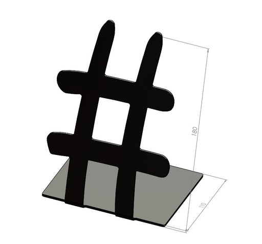 Suport De Carte Diez Otel, Negru Mat, 18 X 11 Cm