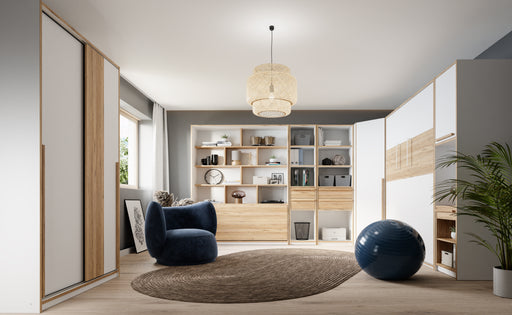 Biblioteca Multifunctionala Cu 1 Usa Si Extensie Birou Smartway, 49 Cm