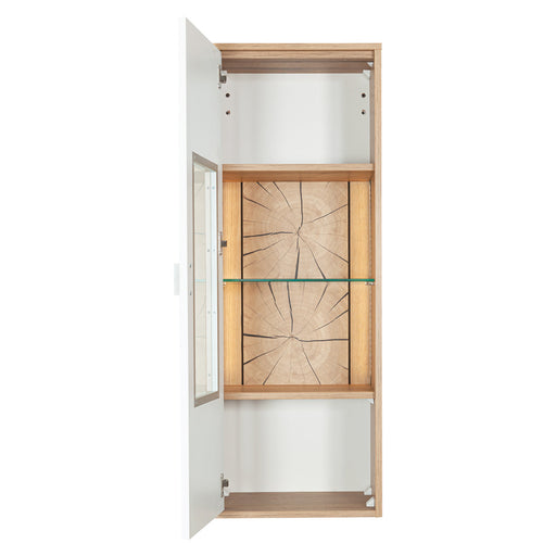 Etajera Urbano White Stanga Cu 1 Usa Alb Si Natur, 46 Cm