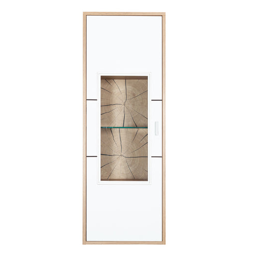 Etajera Urbano White Stanga Cu 1 Usa Alb Si Natur, 46 Cm