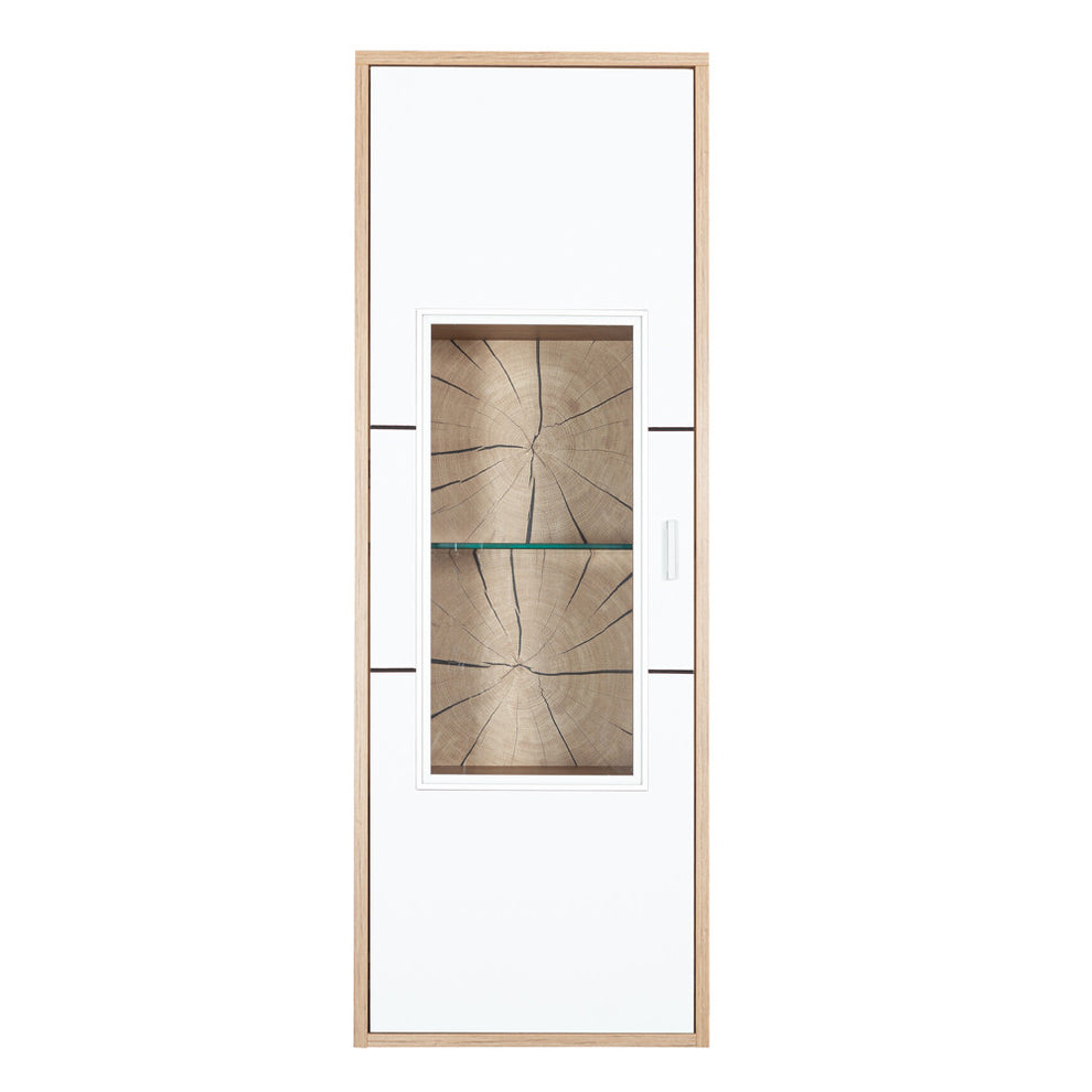 Etajera Urbano White Stanga Cu 1 Usa Alb Si Natur, 46 Cm