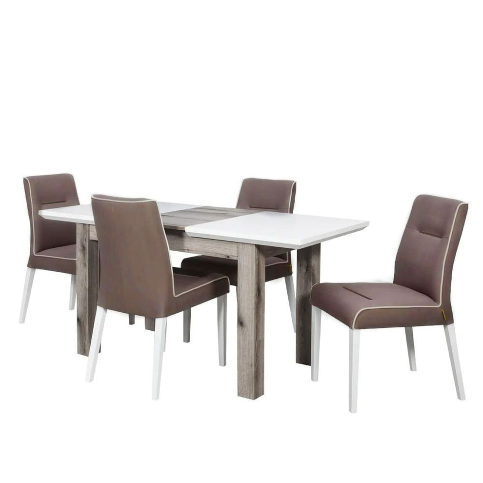 Set masa extensibila Fiona cu 4 Scaune, 120 x 75.6 x 78 cm