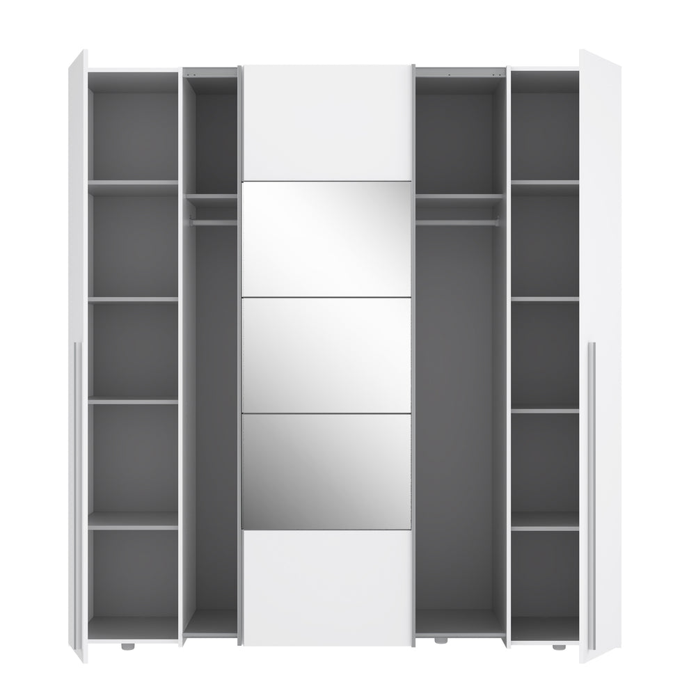 Dulap Cu Oglinda Energy Alb, 200 Cm