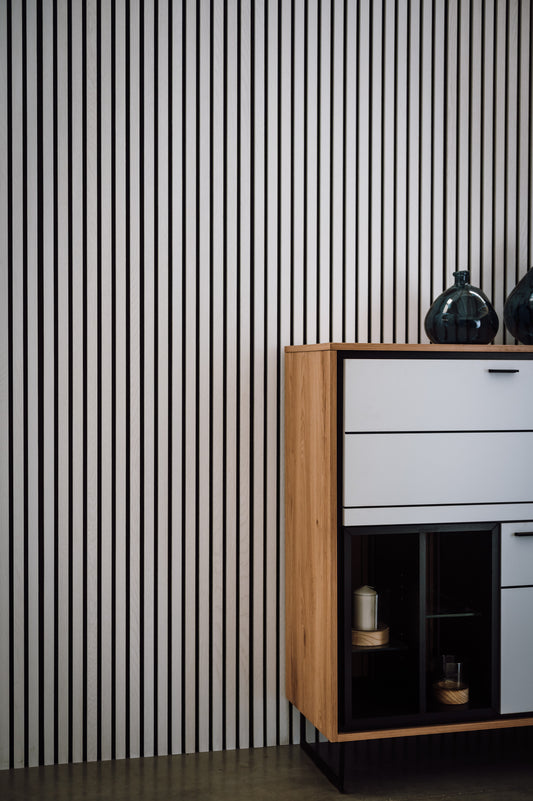 Riflaj Mdf Alb, Furniruit, 240 x 60 cm