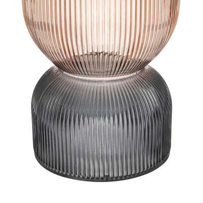 Vaza Sticla Amber, Rose, 24.5 Cm