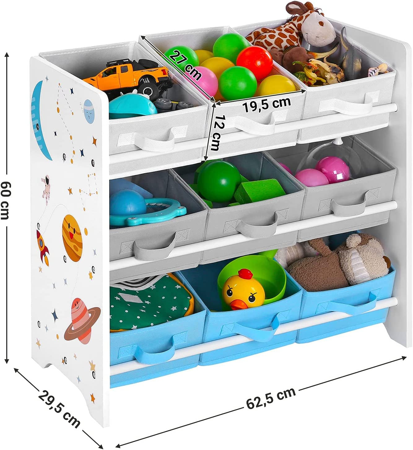 Raft De Depozitare Pentru Copii, Alb, 62.5 Cm