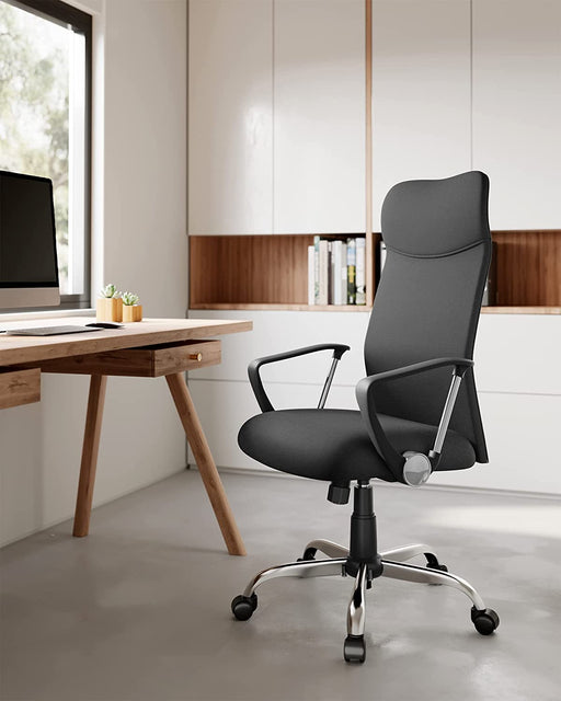 Scaun De Birou Pivotant Ergonomic, Reglabil Si Inclinat, Negru