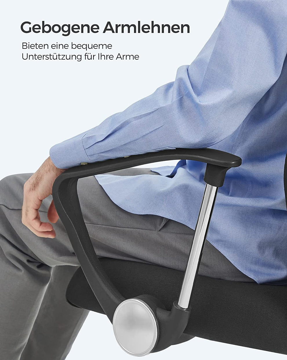 Scaun De Birou Pivotant Ergonomic, Reglabil Si Inclinat, Negru