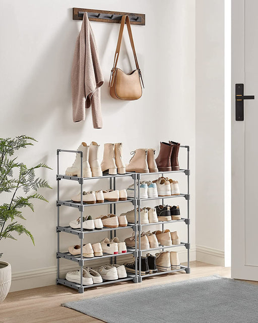 Organizator Metalic Pentru Depozitare Pantofi, Gri, 45 Cm