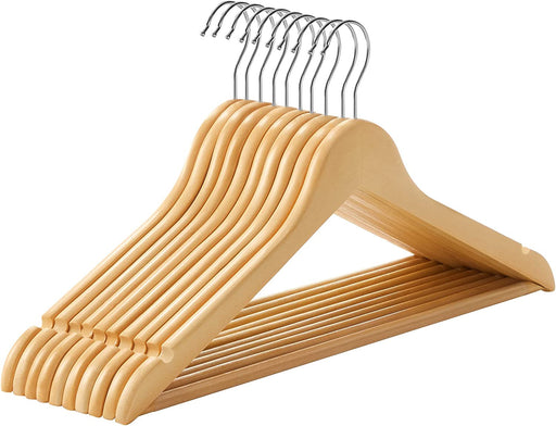 Set De 10 Umerase Din Lemn, Natur, 44.5 Cm