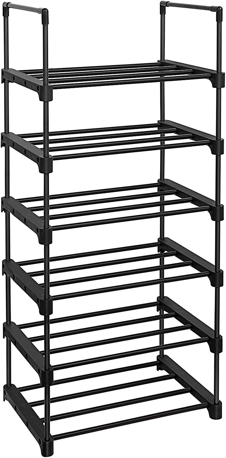 Suport Pentru Incaltaminte Cu 6 Niveluri, Negru, 45 Cm