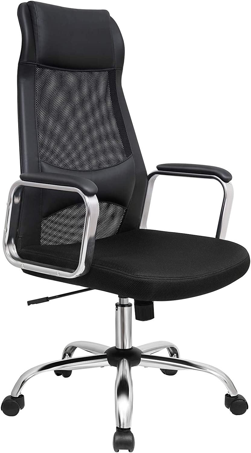 Scaun De Birou Ergonomic, Spatar Respirabil, Reglabil In Inaltime, Negru