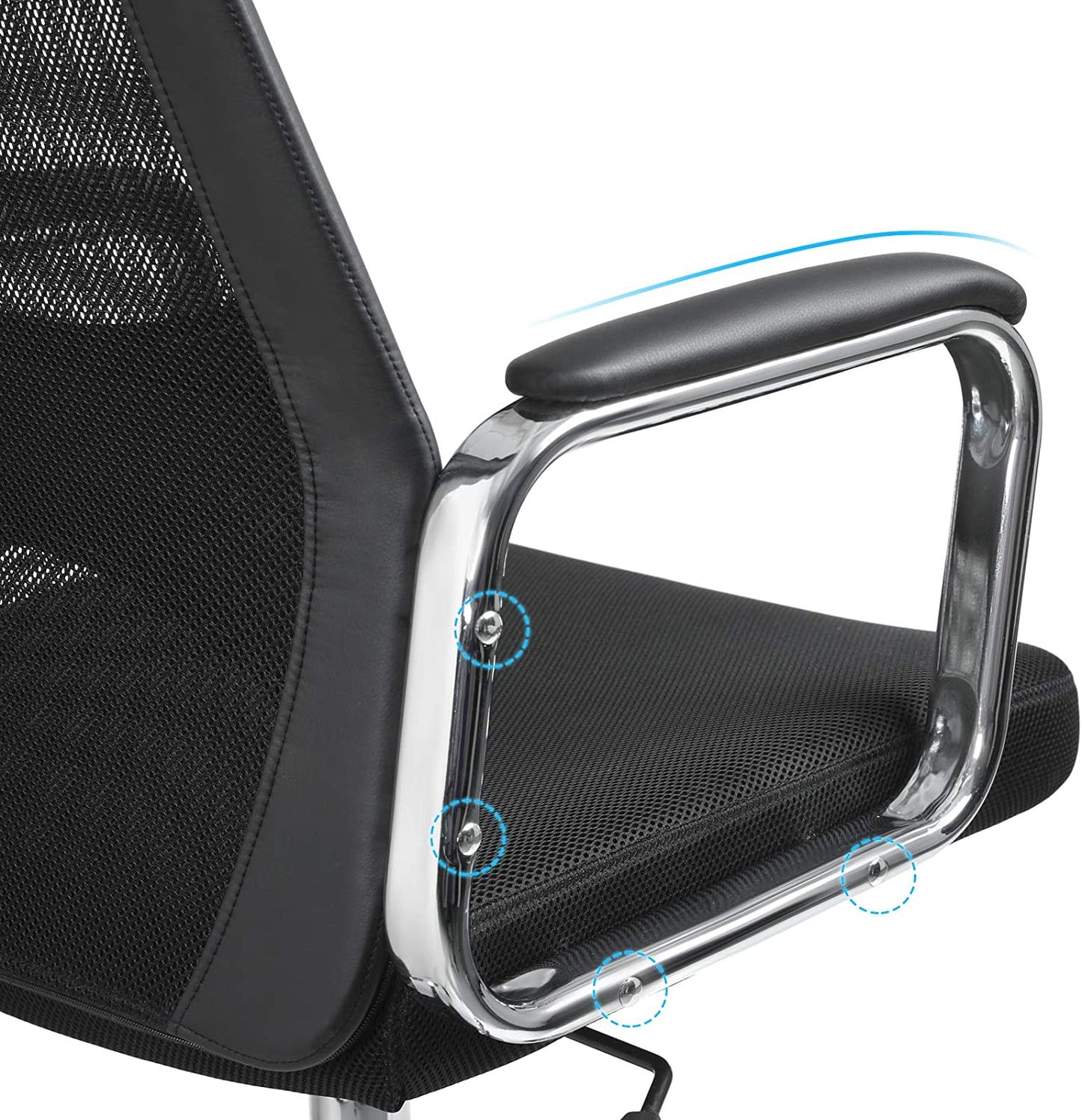 Scaun De Birou Ergonomic, Spatar Respirabil, Reglabil In Inaltime, Negru