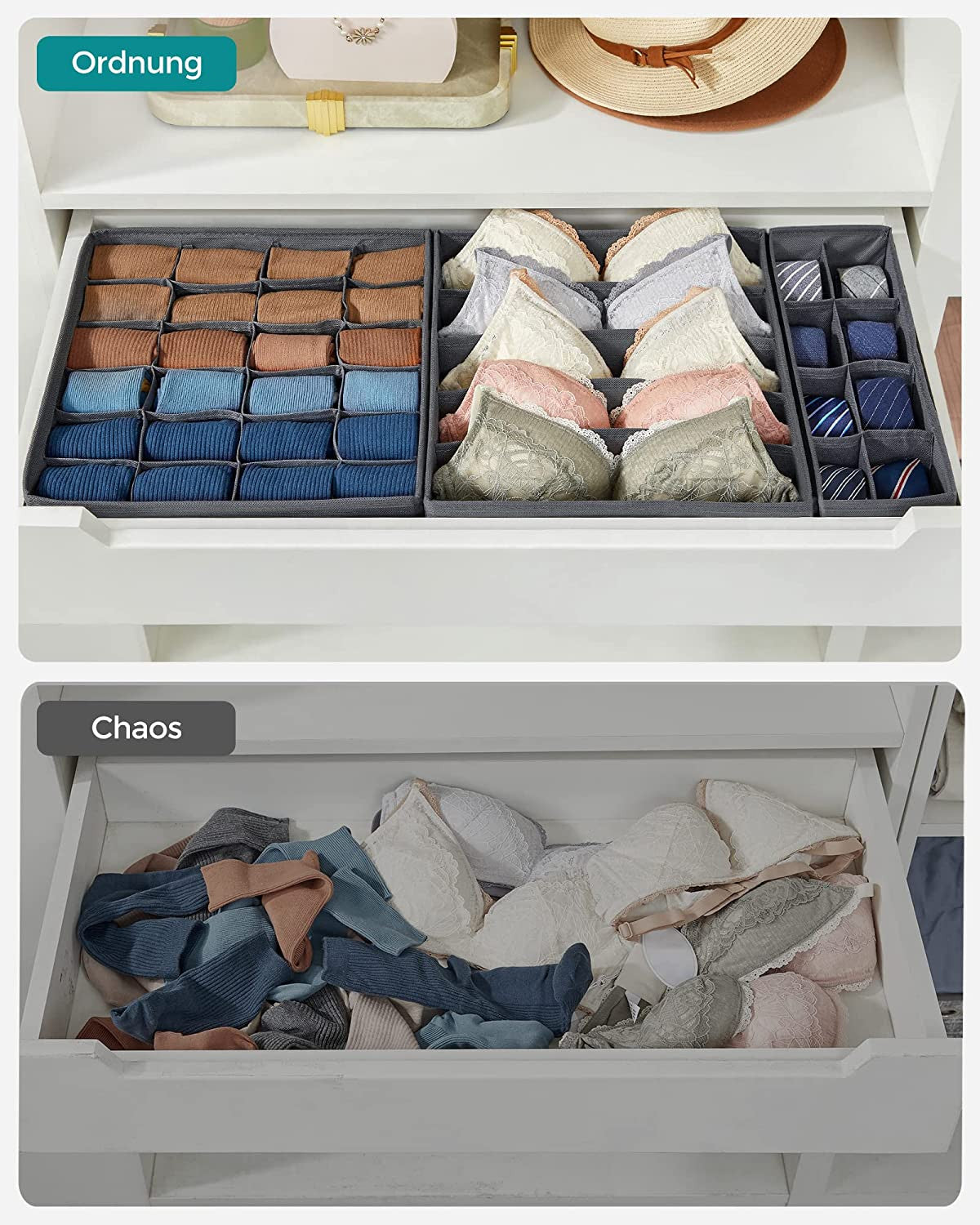 Set De 8 Organizatoare Pentru Lenjerie De Corp