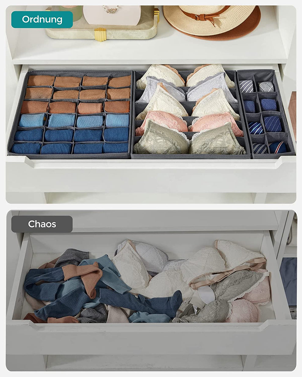 Set De 8 Organizatoare Pentru Lenjerie De Corp