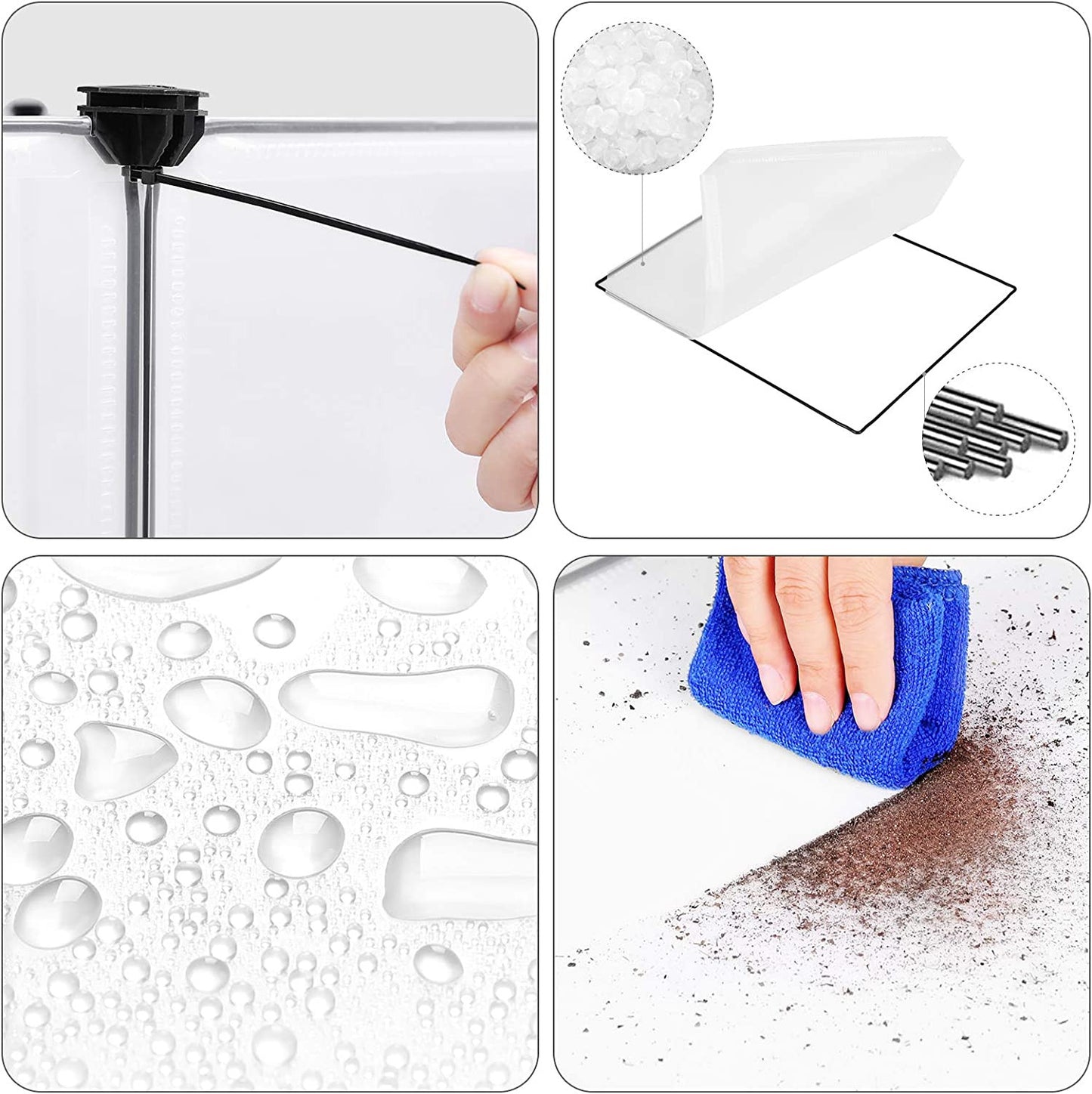 Tarc Pentru Cobai, Gard Modular Din Plastic, Alb, 143 Cm