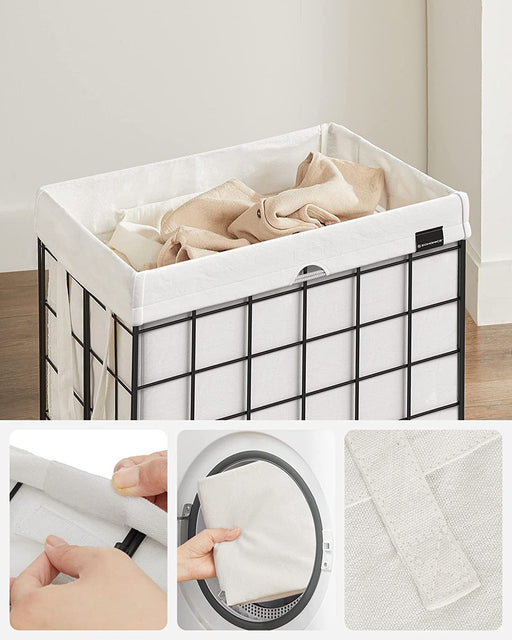 Cos De Rufe, Pliabil, Husa Detasabila Si Lavabila, Alb Si Negru