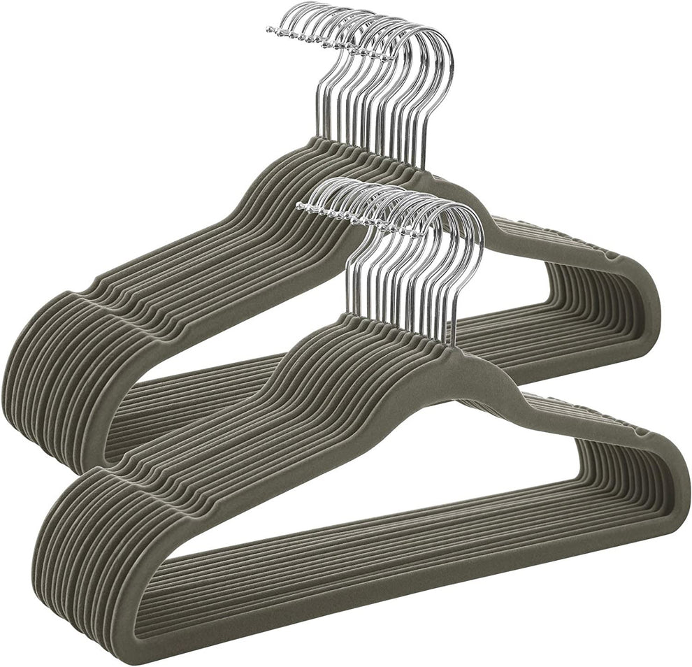 Set De 30 De Umerase Din Catifea, Gri, 43.5 Cm