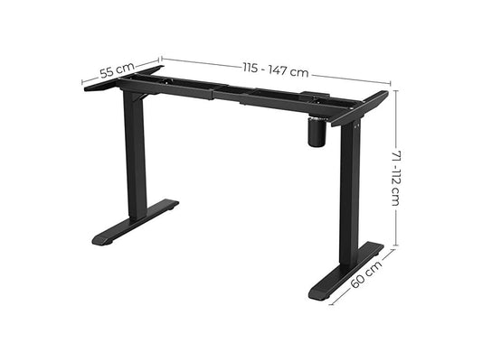 Cadru Metalic Pentru Masa De Birou, Negru, 147 Cm
