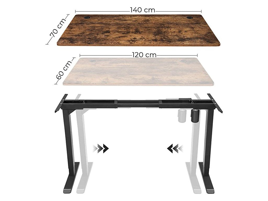 Cadru Metalic Pentru Masa De Birou, Negru, 147 Cm