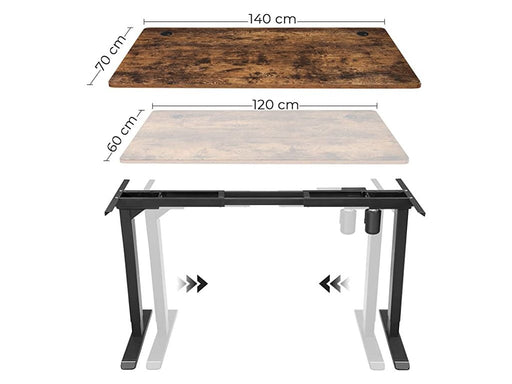 Cadru Metalic Pentru Masa De Birou, Negru, 147 Cm