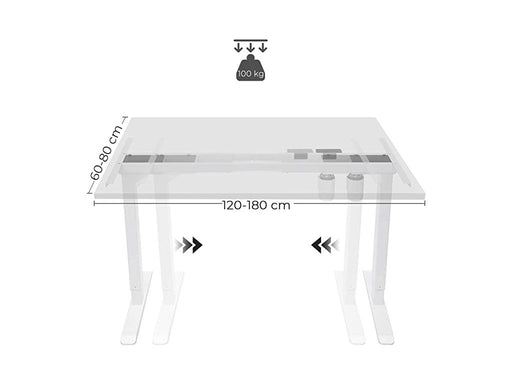 Cadru Metalic Pentru Masa De Birou, Alb, 147 Cm
