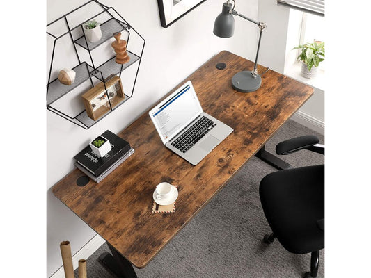 Blat De Lucru Pentru Birou Electric, Maro Vintage Si Negru, 70 X 140 Cm