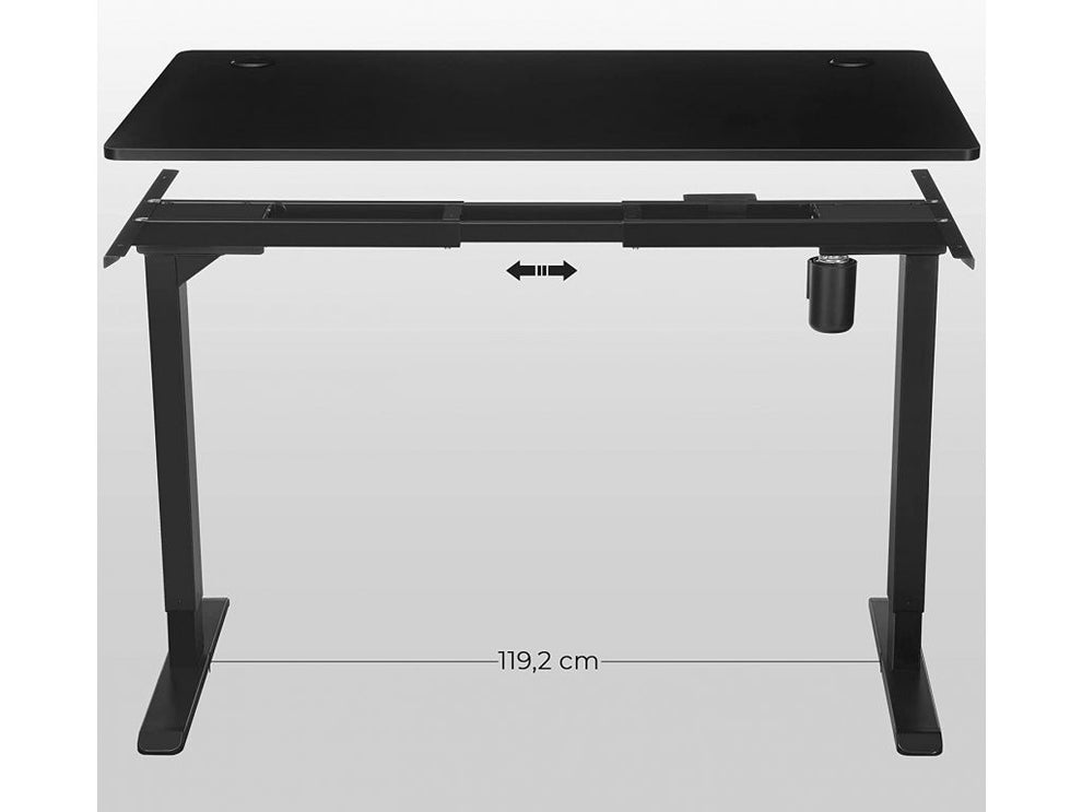 Blat De Lucru Pentru Birou Electric, Negru, 70 X 140 Cm