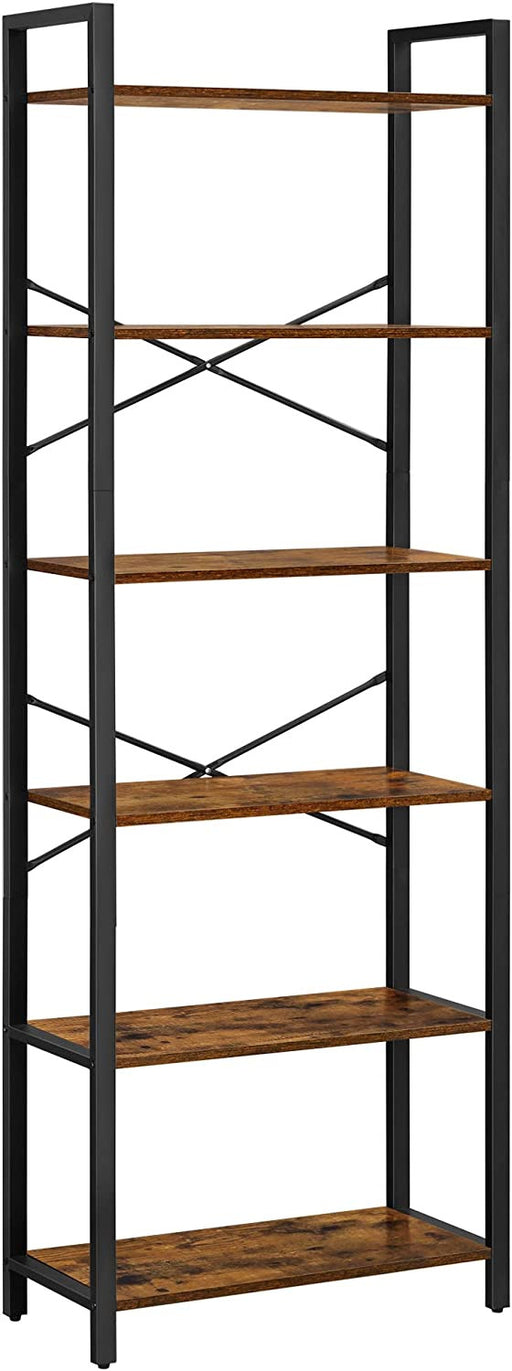 Raft De Depozitare Cu 6 Niveluril, Vintage Maro Si Negru, 66 Cm