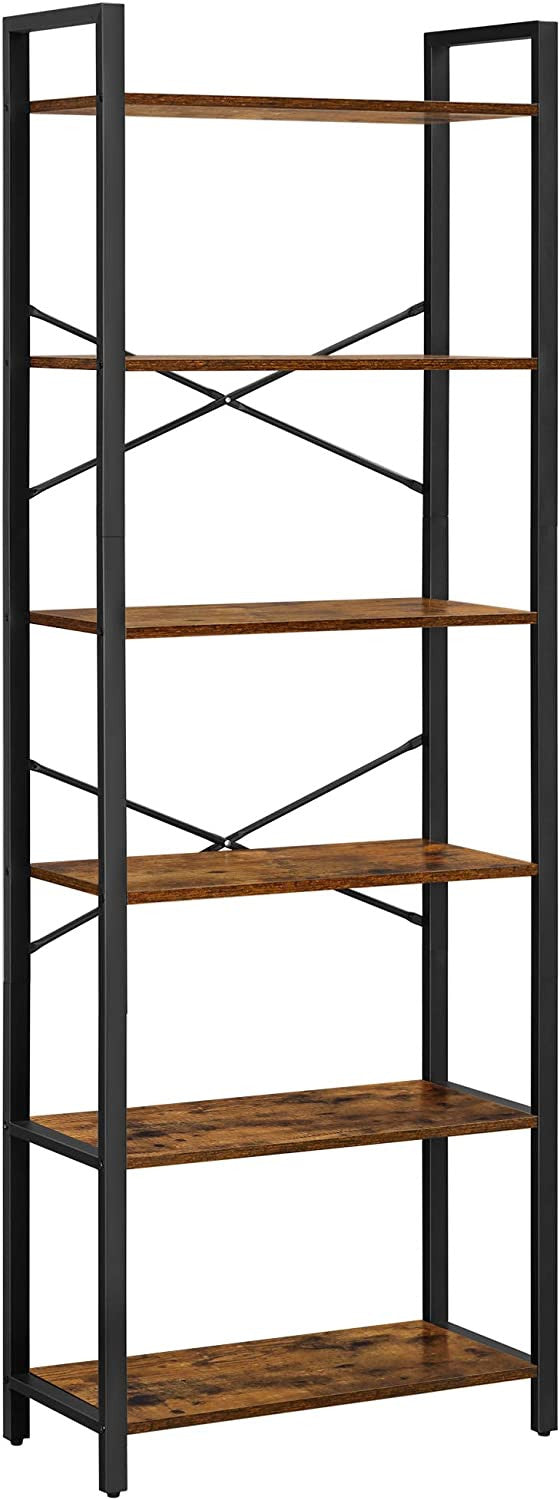 Raft De Depozitare Cu 6 Niveluril, Vintage Maro Si Negru, 66 Cm