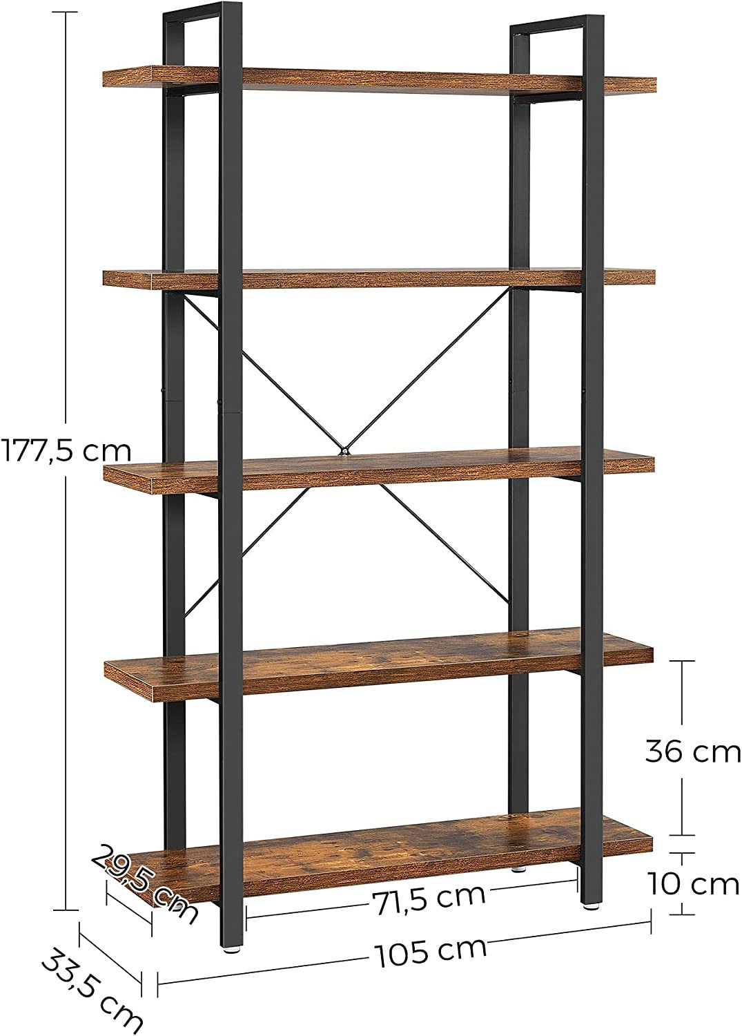 Raft Industrial Cu 5 Polite, 105 Cm