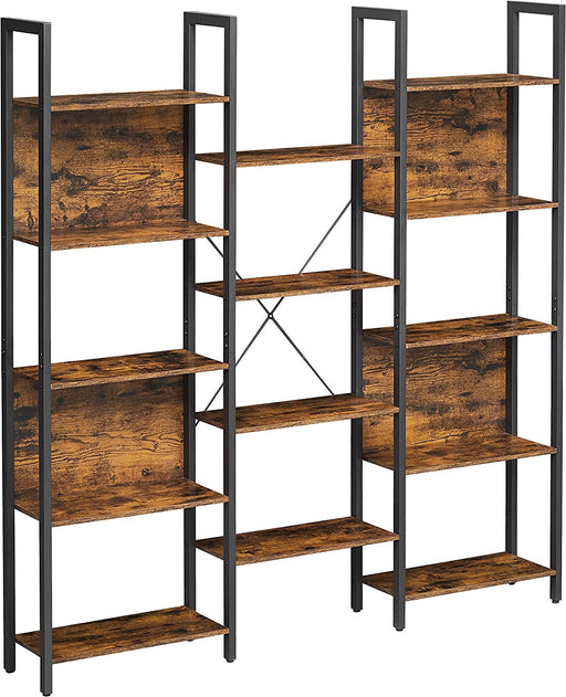 Biblioteca, Maro Rustic Si Negru, 158 Cm