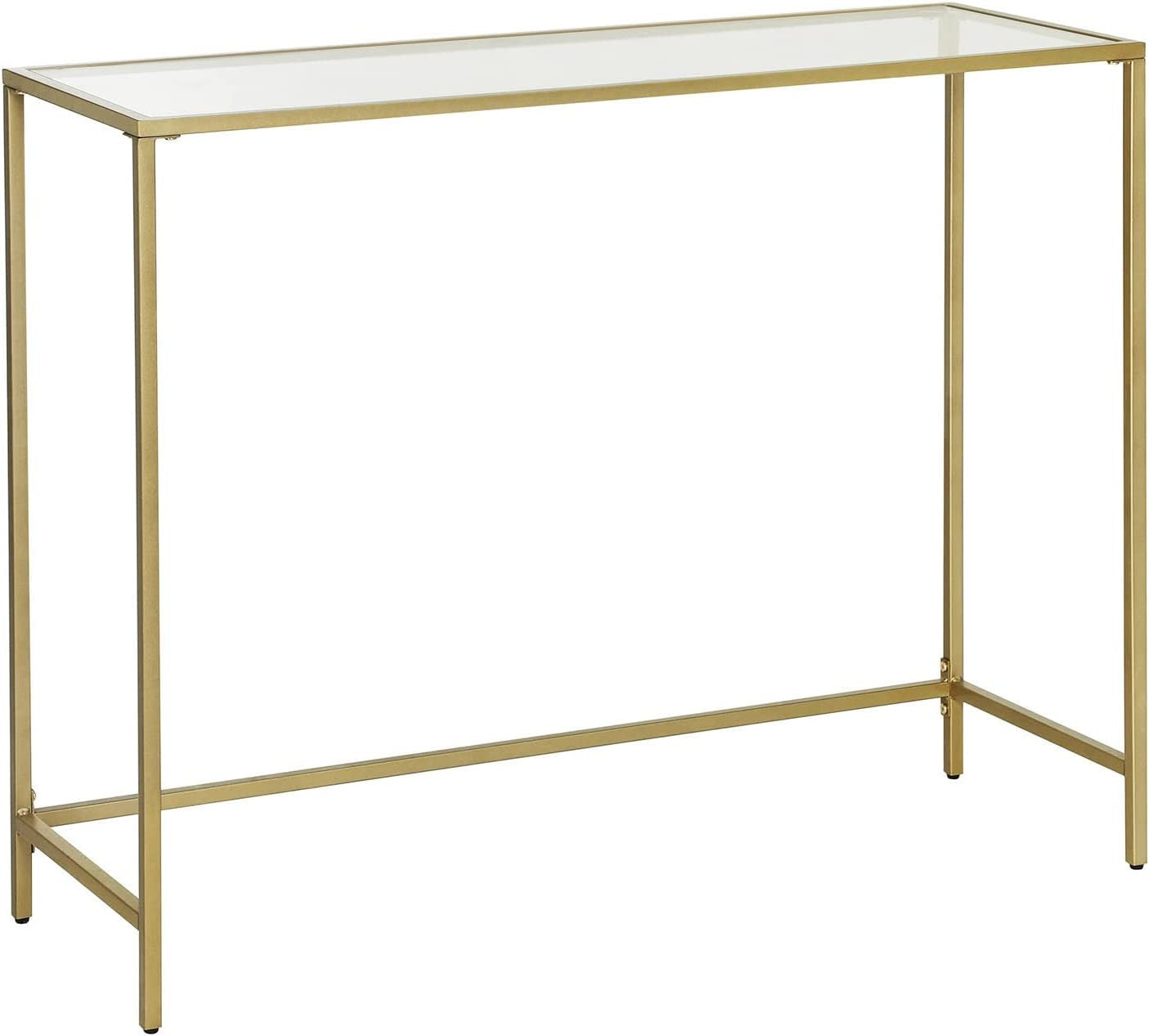 Consola Cu Picioare Reglabile, Auriu, 100 X 35 Cm