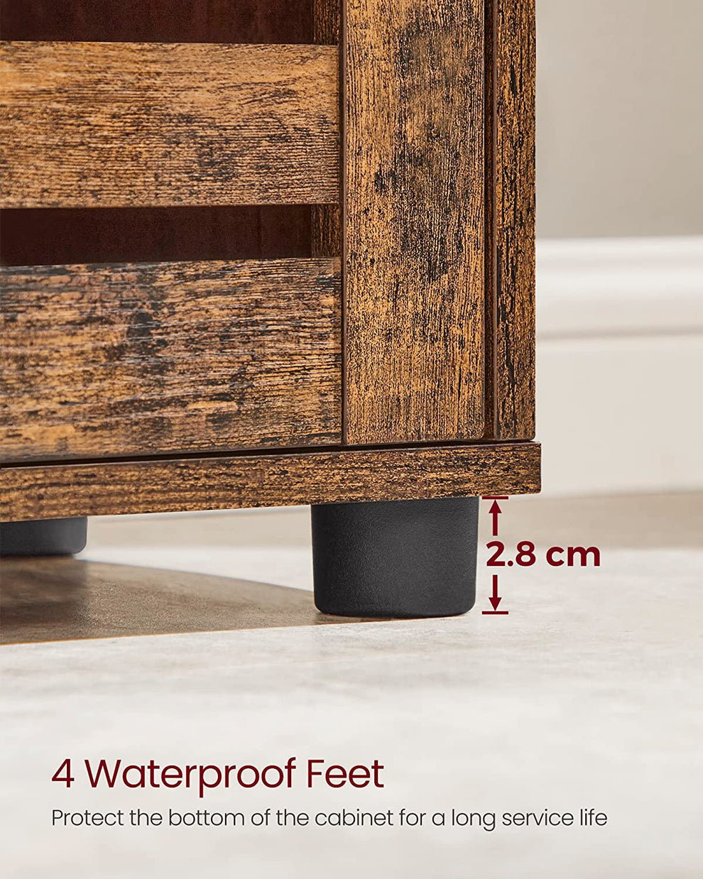 Dulap Inalt Pentru Baie, Cu 3 Compartimente Deschise Și 2 Rafturi Reglabile, Maro Rustic, 40 Cm