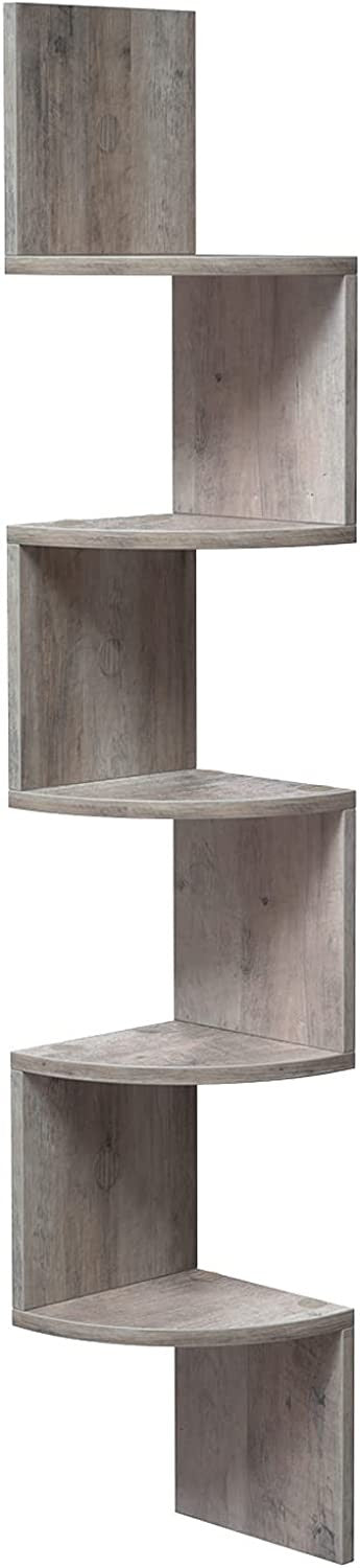 Raft De Colt Pe 5 Niveluri Cu Design In Zig-Zag, Gri