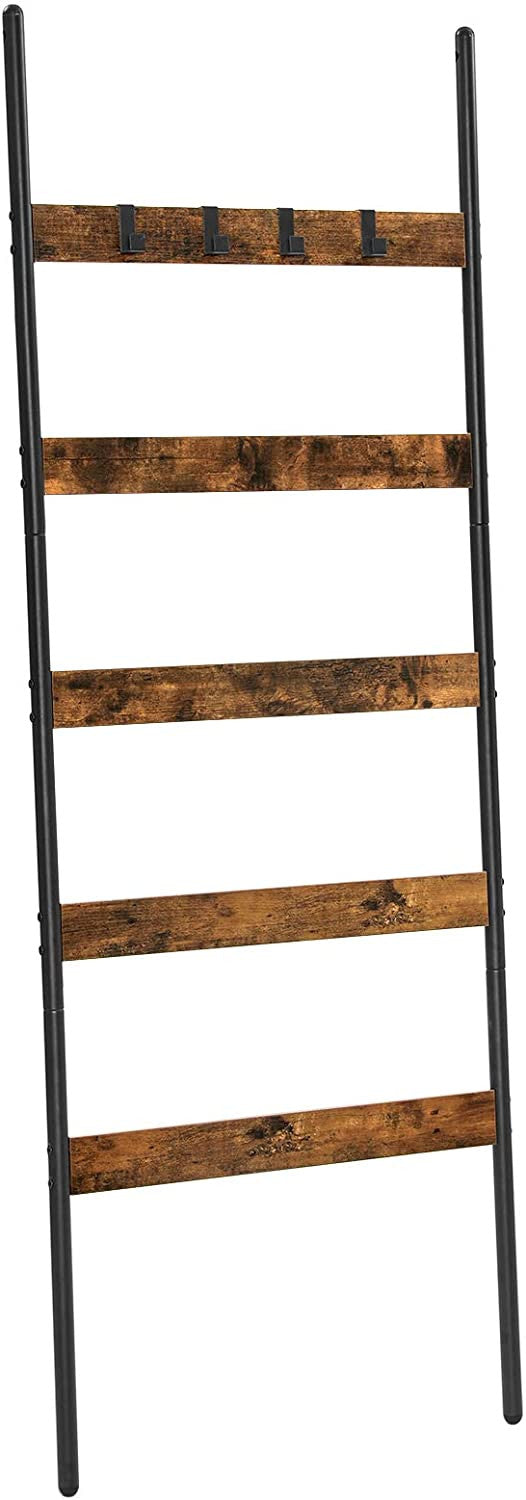 Scara Cu 5 Niveluri, Maro Rustic Si Negru, 65 X 178 Cm