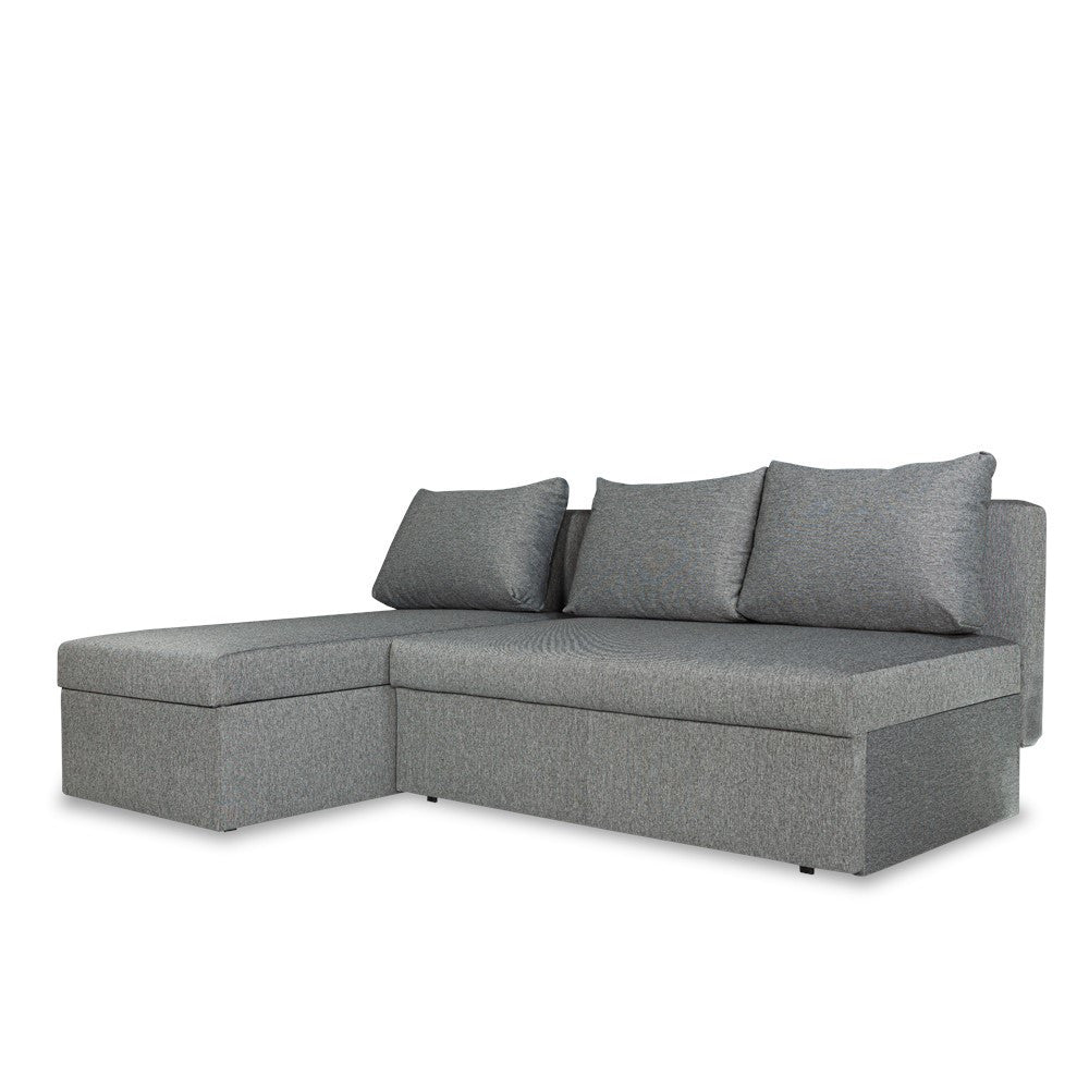 Coltar Extensibil Cu Lada, Vario Interschimbabil Stanga/Dreapta, Gri Inchis, 220 X 80 X 155 Cm