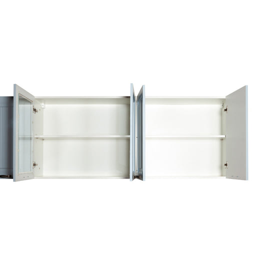 Bucatarie Malta Albastru Si Natur, Front Mdf Vopsit, 287 X 220 X 60 Cm
