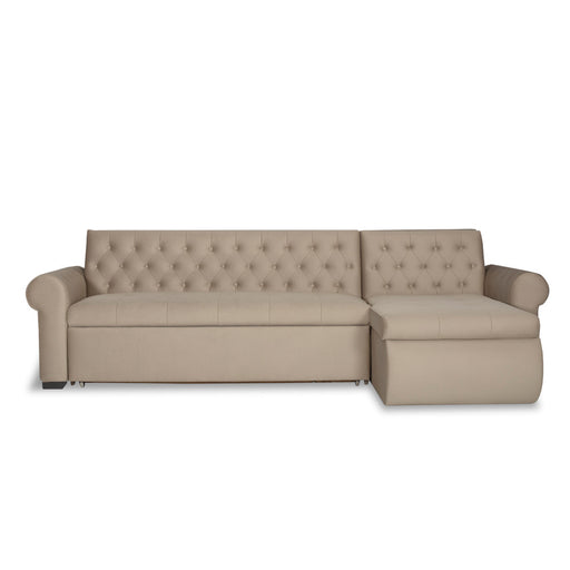 Coltar Extensibil Dreapta Andreas, 5 Locuri, Crem, 299 Cm