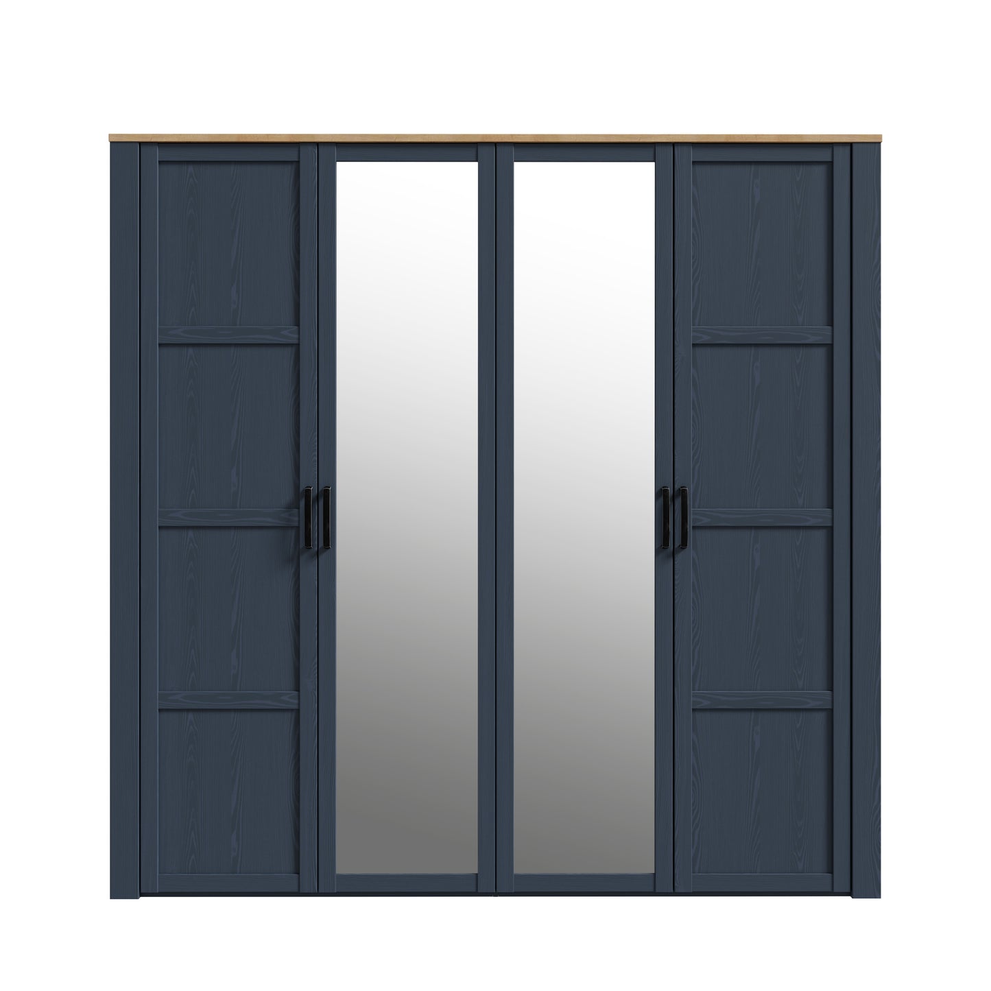 Dulap Boho Cu 4 Usi, Stejar Riviera Si Stejar Bleumarin, 215.9 Cm