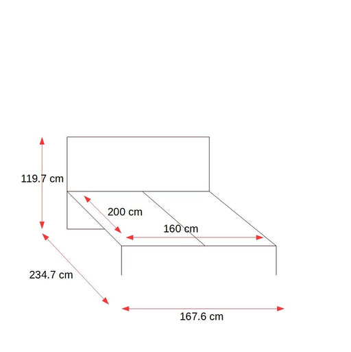 Pat Jakarta, Dimensiune Saltea 160 x 200 Cm, Stejar Structurat,