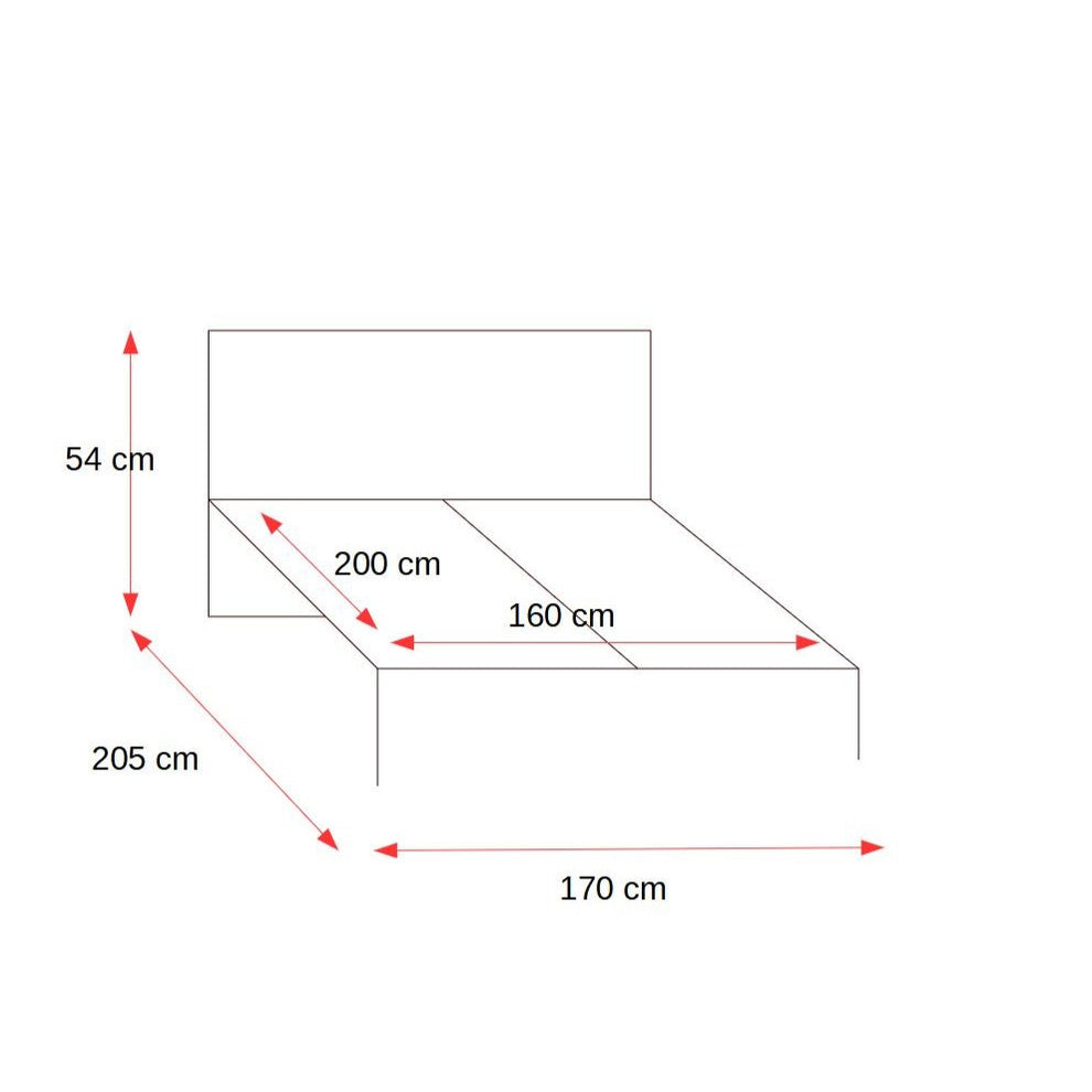 Pat Pumba 3/1, Dimensiune Saltea 160 x 200 Cm, Lemn Masiv, Lacuit, Natur