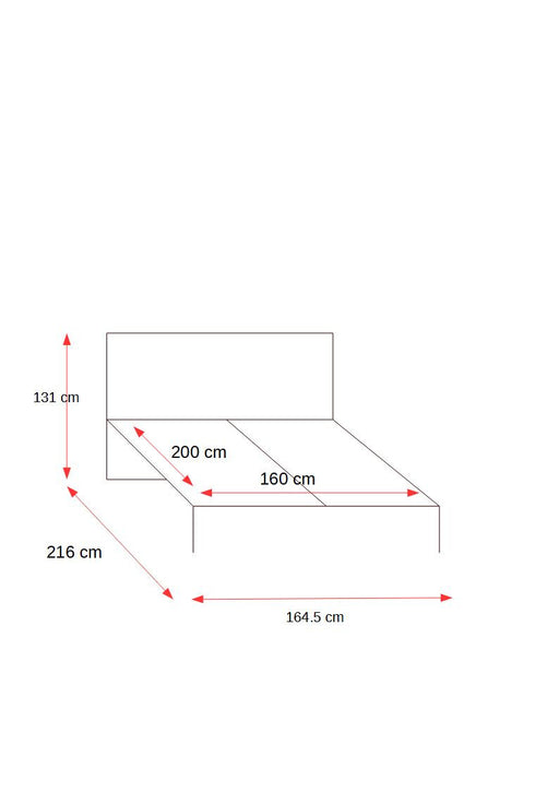 Pat Tapitat Hyper, Dimensiune Saltea160 x 200 Cm, Somiera Rabatabila