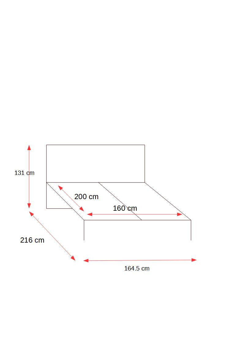 Pat Tapitat Hyper, Dimensiune Saltea160 x 200 Cm, Somiera Rabatabila